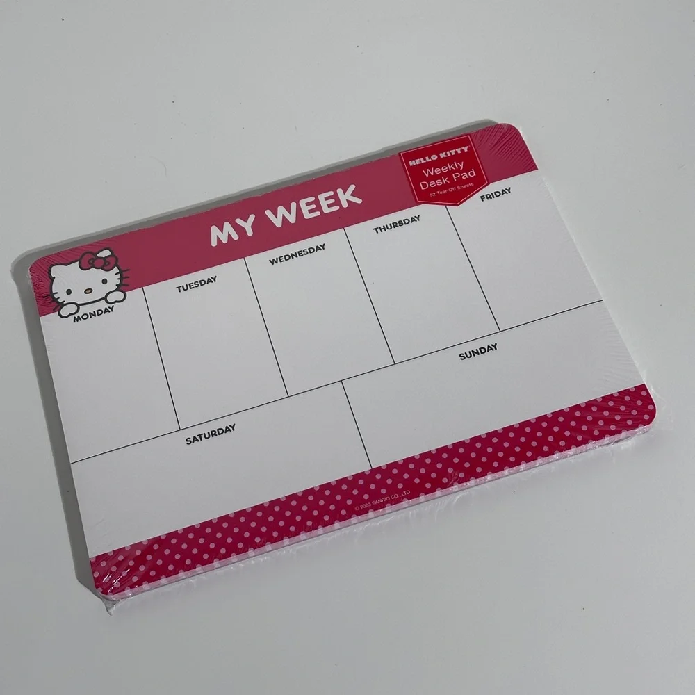 NWT Hello Kitty Weekly Desk Pad - Picture 3 of 3